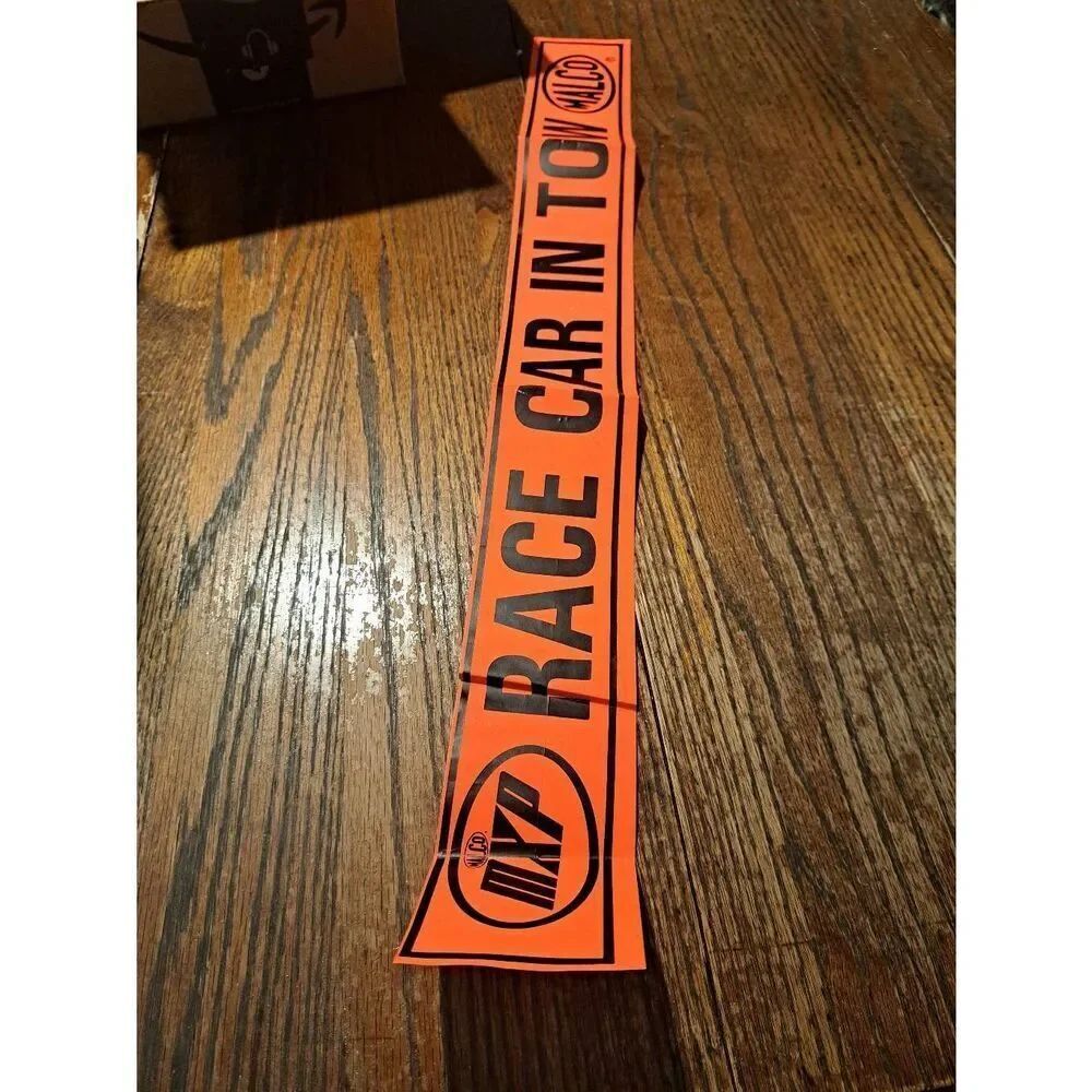 Vintage Original RARE 1960s Malco MXP Race Car in Tow Orange Black Sticker Decal